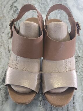 Rockport Comfort Leather Wedge Sandals in Brown